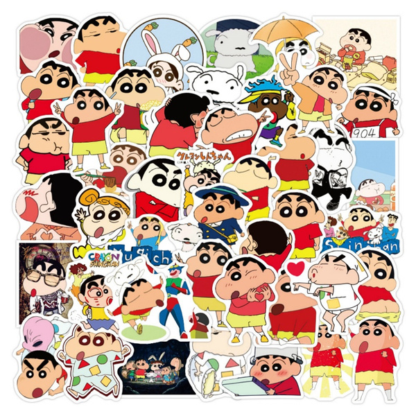50Pcs Classic Anime Crayon Shin-chan Stickers For Notebook Motorcycle  Skateboard Computer Mobile Phone Cartoon Sticker Kids Toys | Wish