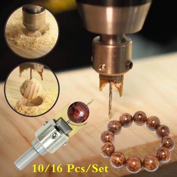Wood Ring Maker Buddha Beads Drill Bit Milling Cutter Set Kit Woodworking Tools 