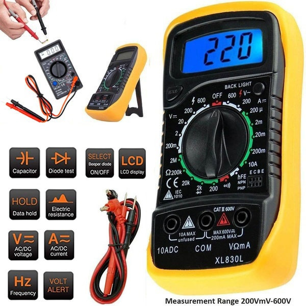 Dt-830b Ac Dc Lcd Ohmmeter Digital Multimeter, Ammeter, Ohm Meter