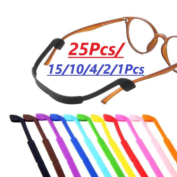 25/15/10/4/2/1Pcs:Silica gel glasses rope glasses strap anti slip