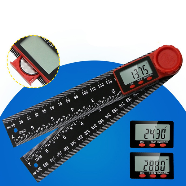 Angle Ruler Digital Display Angle Protractor Digital Display Card Black