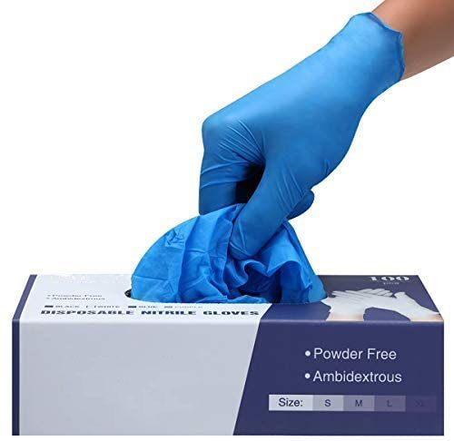 100 Vinyl Gloves Large L 100, Powder Free Extra Strong