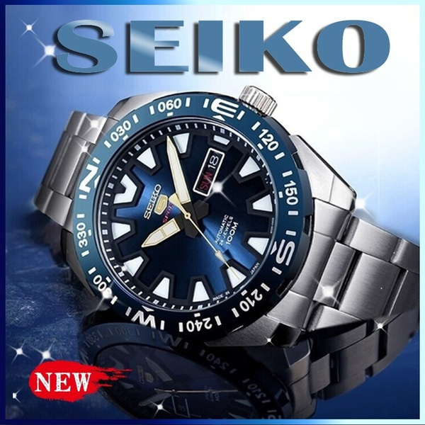 Seiko 5 Quartz Jewelry Men's 100m Sports Blue Dial Men's Quartz Watch With  Gift | Wish