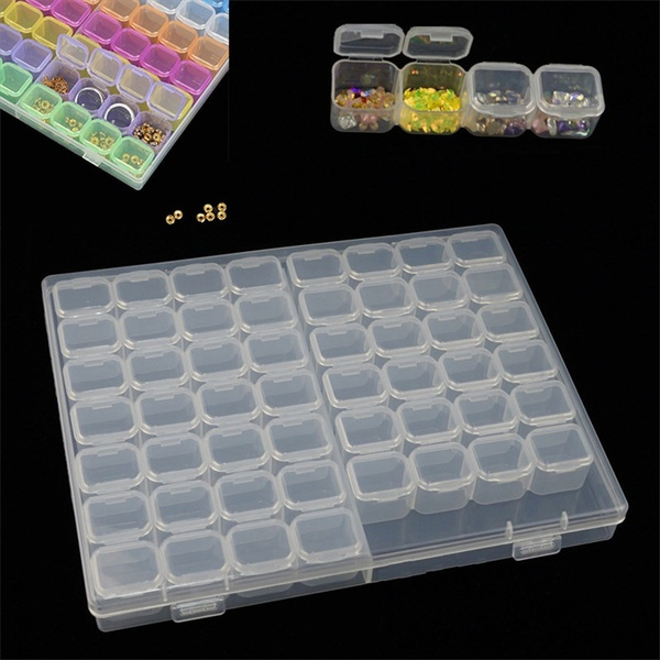 4/12/28/56/112 Lattices Diamond Painting Storage Case Full Drill Embroidery  Organizer Cross Stitch Accessories Box Jewelry Storage Box