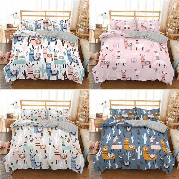 Girls on sale llama bedding