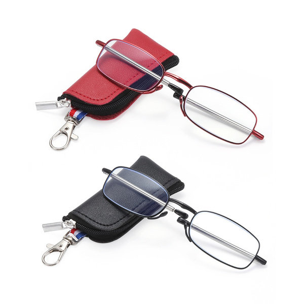 Fashion Compact Presbyopia Eyeglasses Anti Eyestrain Blue Light Reading