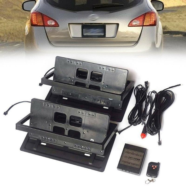 Remote Control Retractable Hide Hidden Flip Car License Plate Flipper