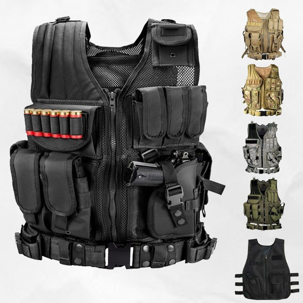 Multi-pocket Tactical Vest Military Combat Armor Vests Tactical Hunting ...