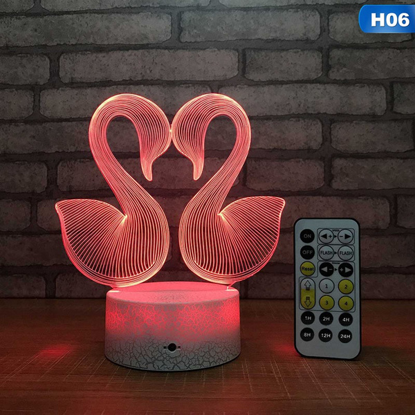 3D LED Romantic Valentine's Day LOVE Night Light Table Desk Standing Lamp Gift 