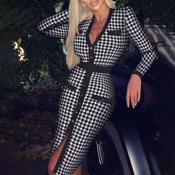 Houndstooth Party Dress