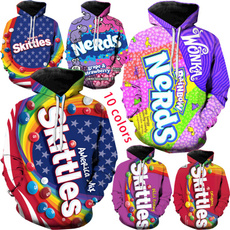 skittle, Snacks, pullover hoodie, printed
