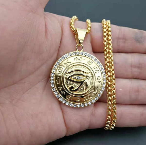Ancent Egyptan Eye Of Horus Ra Pendant Necklace | Etsy