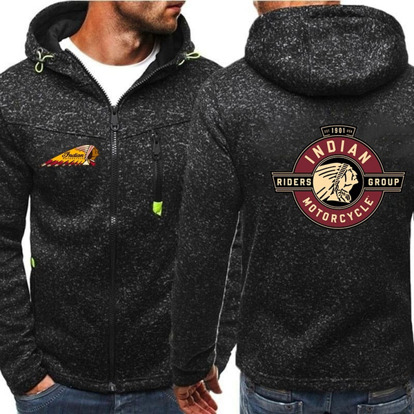 indian motorcycle zip up hoodie
