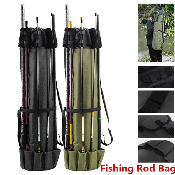 Outdoor Fishing Bag Fishing Rod Reel Case Carrier Holder Fishing Pole  Storage Bags Fishing Gear Travel Carry Case Bag