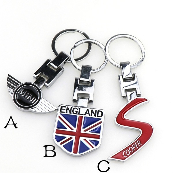 3D Metal S Emblem Car Keychain Key Ring For Mini Cooper S One JCW ...