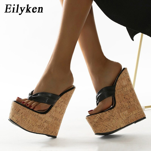 Very high outlet wedge sandals