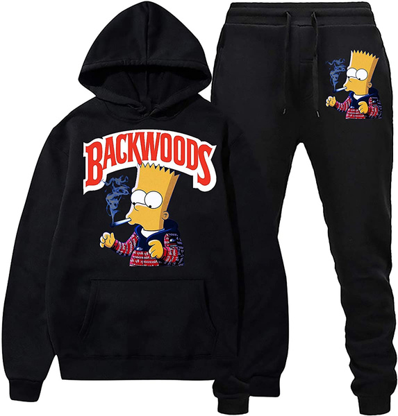 528 Smoke S-Impson Backwoods Hoodie and Sweatpants Suit Fashion Casual Sweatshirts Suit Hoodies Tracksuit for Man Woman