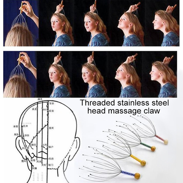 Wire Head Massager Octopus Head Massager Head Relaxer Brain Massage Claws Manual Head Grabber