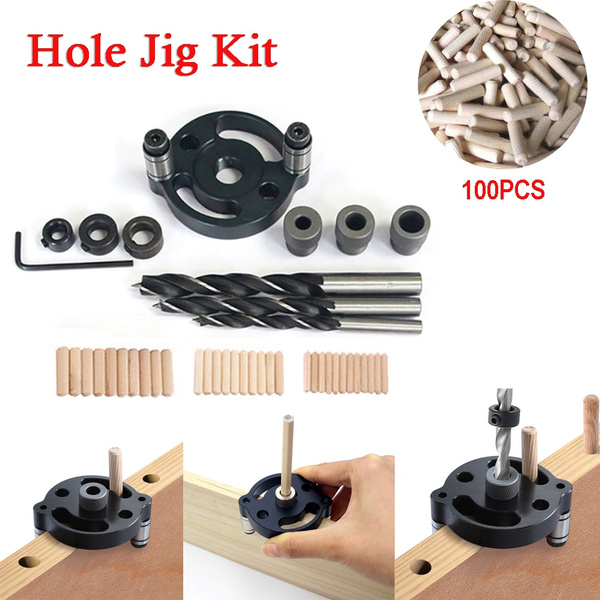 Hole Locator Kit Hole Positioner Tool with 6/8/10mm Drill Sleeve Set