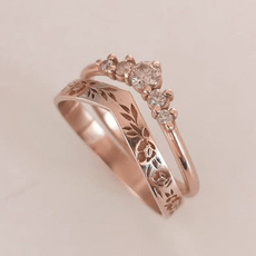 Beautiful, Engagement Wedding Ring Set, gold, carvedring