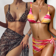 Fashion, Triangles, leopard bikini, Bikini swimwear