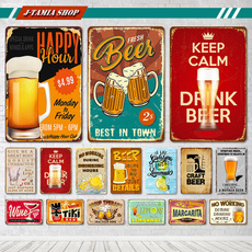 Decorazione, metalpainting, Vintage, bar sign