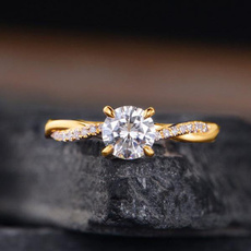 Infinity, gold, Diamond Ring, Engagement