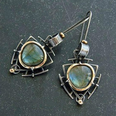 peacock, Dangle Earring, Gemstone Earrings, vintage earrings
