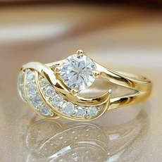 DIAMOND, Christmas, gold, Silver Ring