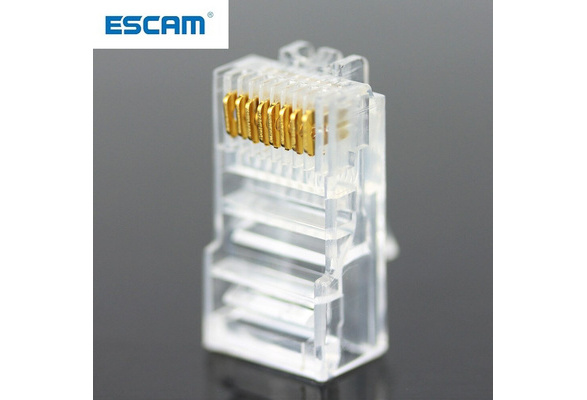 20 x Ethernet Cable Module Plug Network Connector Crystal Head Gold Plated Cable 