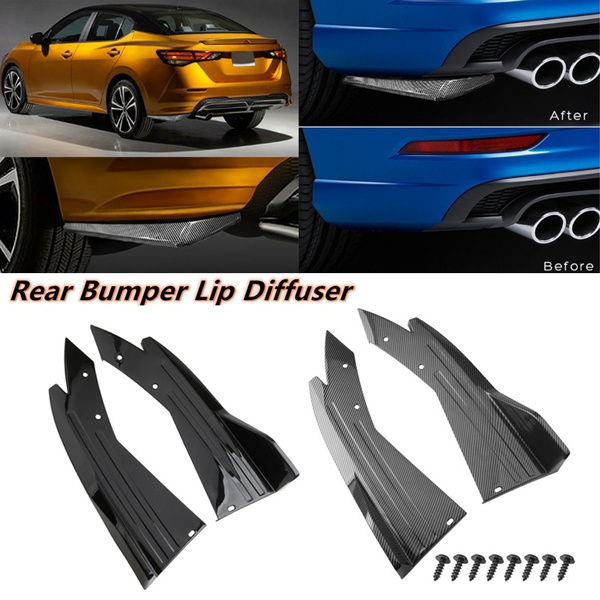 2pcs Car Bumper Spoiler Rear Lip Angle Splitter Diffuser Winglet Anti