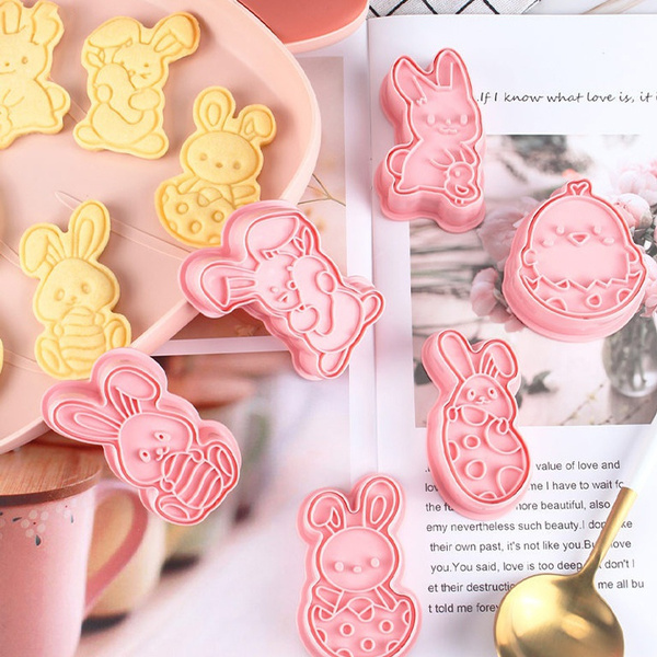 Easter Egg Bunny Cookie Cutter Stamp Sets