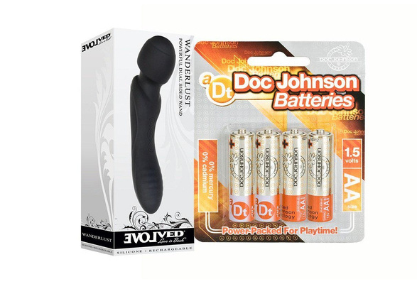 Bundle of a Evolved Wanderlust Black and Doc Johnson AA Batteries | Wish