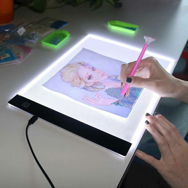 A4/A5/A6 Tracing Light Box Portable LED Light Table Tracer Board Dimmable  Brightness Artcraft Light Pad For Artists Drawing 5D DIY Painting Sketching  Tattoo Animation Designing