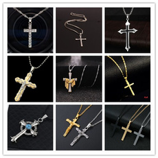 Steel, bonecarving, Jewelry, Cross Pendant