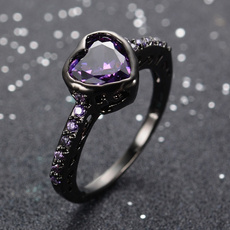 Heart, blackgoldfilledring, DIAMOND, wedding ring