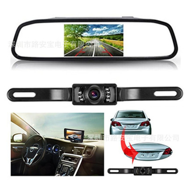 1 Set 4.3 Inch Car Mirror Monitor for Rear View Camera Auto Parking ...