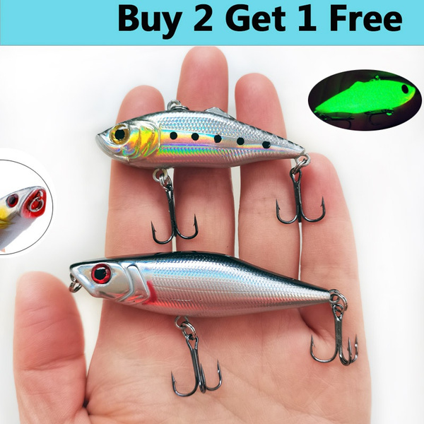 1PCS Hard VIB Lures Fishing Bait Treble Hooks Sinking Crankbait