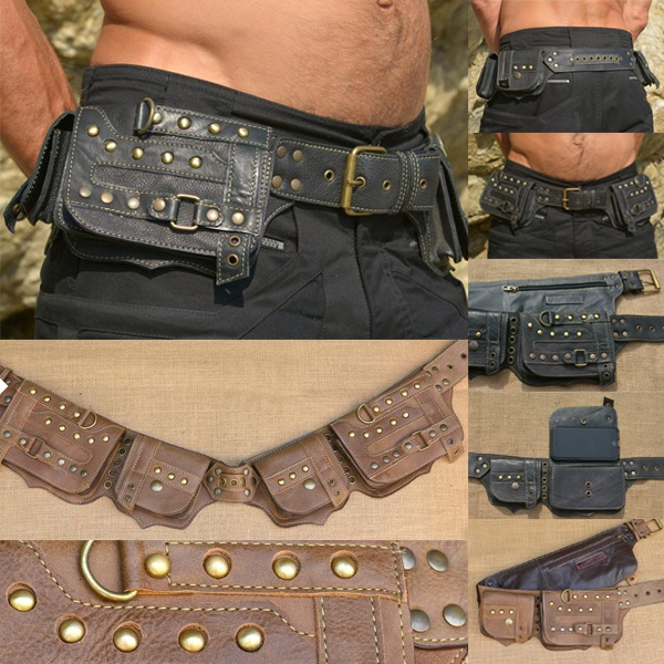 XALO Studded Belt, Medieval Utility Belts Bag Soft Faux Leather Waist Pouch  Retro Personalised Cross…See more XALO Studded Belt, Medieval Utility
