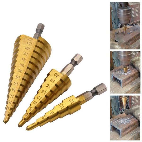 Step Drill bit High Speed Steel Step Drill Bit for Metal Wood Hole