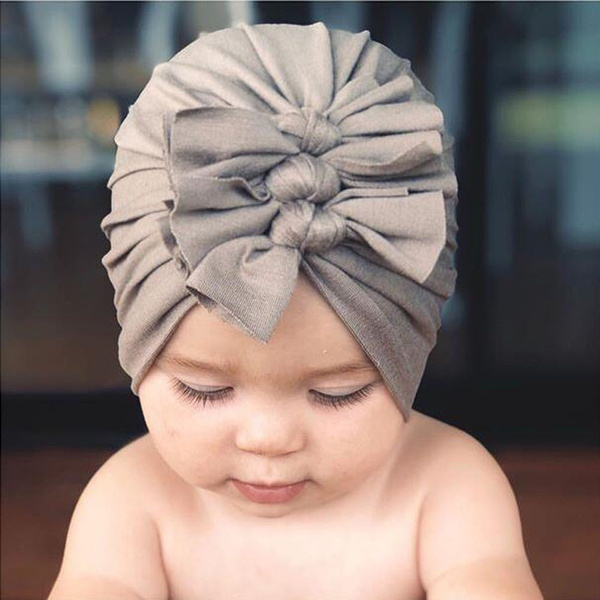 Newborn Headband Hat Cotton Baby Infant Turban Knot Headband Head Wrap For Girls 
