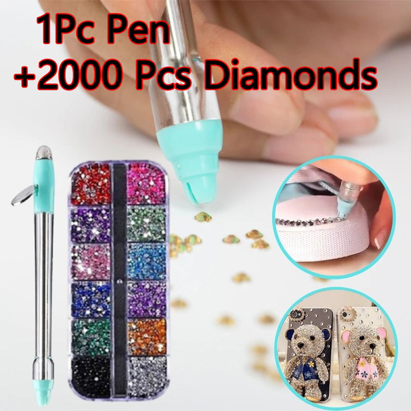 Diamond Painting Embroidery Pen, 5D Magic Dots Rhinestone Applicator  Accessories Tool Kit, Blingaholic Embroidery Accessory Tools, Drawing  Stitch Multifunction Diamonds Hand Embroidary Paintings, Manual Nail Art  Tips Shiny Manicure Bling Nails Transfer