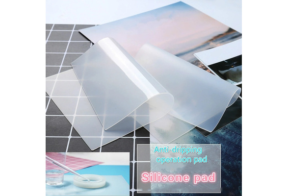 1 Pcs Clear Mat Resin Pad For Craft Resistance Silicone Pad Sticky Plate  Silicone Mold Tool UV Epoxy Resin Jewelry Making