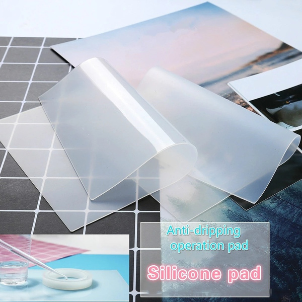 1 Pcs Clear Mat Resin Pad For Craft Resistance Silicone Pad Sticky Plate  Silicone Mold Tool UV Epoxy Resin Jewelry Making