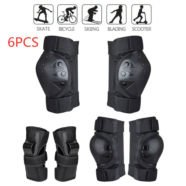 6PCS Skating Scooter Elbow Knee Pads Outdoor Sports Kids Adult Safety Pads Gear 