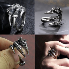 Steel, Men, dragonring, dragonjewelry