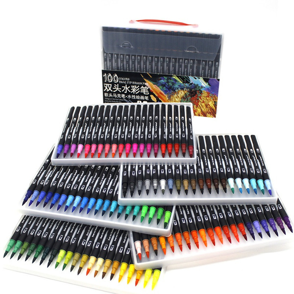 Portable Art Kit, Watercolor pencils, sharpie pens, felt ti…