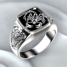 Goth, DIAMOND, Christmas, 925 silver rings