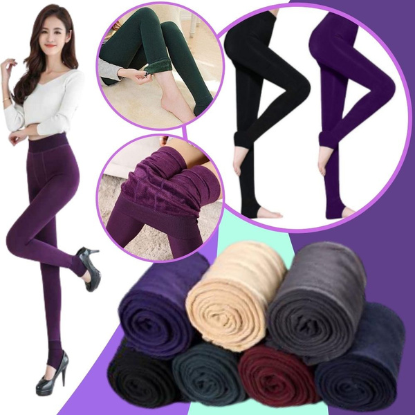 Women's Fleece Lined Leggings Thermal Warm High Waisted Yoga Pants Winter  Tights for Workout Running