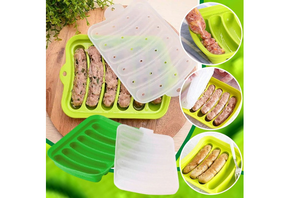 Tohuu Silicone Food Molds Food Storage Container Mold for DIY Breakfast  Sausage Hot Dogs Non-Stick Silicone Mold for Homemade Hotdog Buns Food  normal 